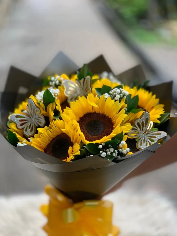 Bouquet en girasoles